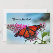 Invitation Belle Monarque Papillon photo Anniversaire (Devant)