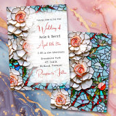 Invitation Belle mosaïque Mariage en verre et carrelage