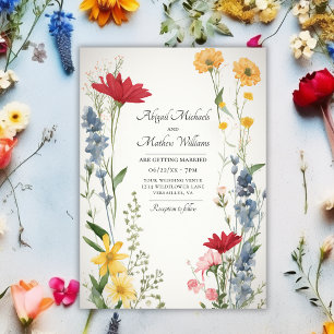 Invitation Belle nature Fleur sauvage Mariage Florale tendanc
