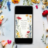 Invitation Belle nature Fleur sauvage Mariage Florale tendanc