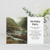 Invitation Belle nature Pittoresque Photo Anniversaire (Debout devant)