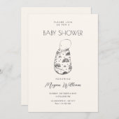 Invitation Belle nouvelle naissance bébé sommeil (Devant / Derrière)