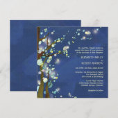 Invitation Belle nuit dans l'arbre bleu Mariage à thème (Devant / Derrière)