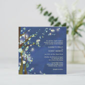 Invitation Belle nuit dans l'arbre bleu Mariage à thème (Debout devant)