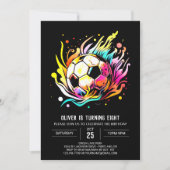 Invitation Belle Objectif Editable Soccer Anniversaire (Devant)