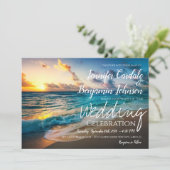 Invitation Belle Ocean Waves Summer Beach Mariage (Debout devant)