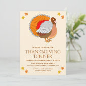 Invitation Belle Orange Turquie Thanksgiving Diner Party (Debout devant)