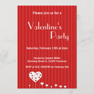 Invitation Belle partie romantique douce de Saint-Valentin de