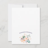 Invitation Belle Peach Begonia Fête des mariées verte (Dos)