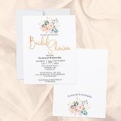 Invitation Belle Peach Begonia Fête des mariées verte