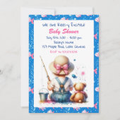 Invitation Belle pêche à thème Baby shower de fille (Devant)