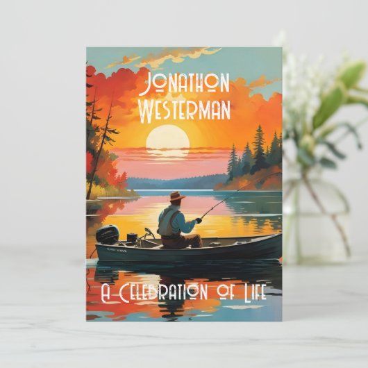 Invitation Belle pêche Fête de la vie (Debout devant)