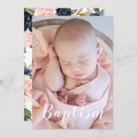 Belle photo bébé Marine & Baptême floral flush