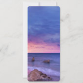 Invitation Belle photo côtière du coucher de soleil (Dos)
