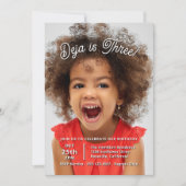 Invitation Belle photo fête d'anniversaire de l'enfant (Devant)