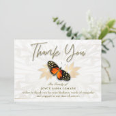 Invitation Belle photo papillon 5x7 Merci de sympathie (Debout devant)