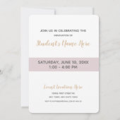 Invitation Belle photo personnalisable graduation (Dos)