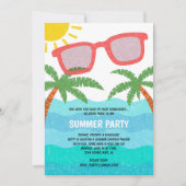 Invitation belle piscine | été Anniversaire (Devant)