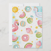 Invitation Belle Piscine Fête Anniversaire Bassin (Dos)