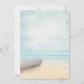 Invitation Belle plage avec bateau et phare Anniversaire (Dos)