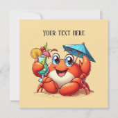 Invitation Belle plage cocktail de crabe (Devant)