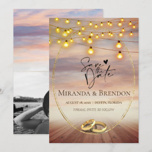 Invitation Belle plage de Floride, lumineuse et votre photo j