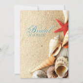 Invitation belle plage de sable de mer plage douche nuptiale (Devant)