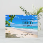 Invitation Belle plage tropicale ensoleillée Photo Anniversai (Debout devant)