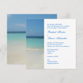 Invitation Belle Plage Tropicale Mariage (Devant / Derrière)