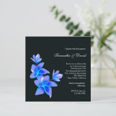 Invitation Belle Plumeria bleue (Debout devant)