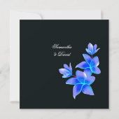 Invitation Belle Plumeria bleue (Dos)