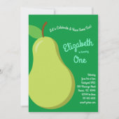 Invitation Belle poires aux fruits Enfants 1er anniversaire f (Devant)