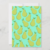 Invitation Belle poires aux fruits Enfants 1er anniversaire f (Dos)