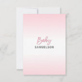 Invitation Belle Polka Dot rose Grey Elephant Baby shower FIL (Dos)