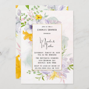 Invitation Belle Printemps Matin Florals Couples Douche