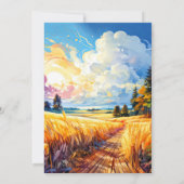 Invitation Belle Printemps Pays Prairie fête d'anniversaire (Dos)