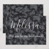 Invitation Belle proposition de femme de chambre en marbre no (Devant / Derrière)