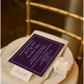 Invitation Belle prune et Mariage gris