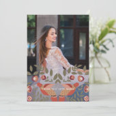 Invitation Belle Quinceanera Fiesta Merci Photo (Debout devant)