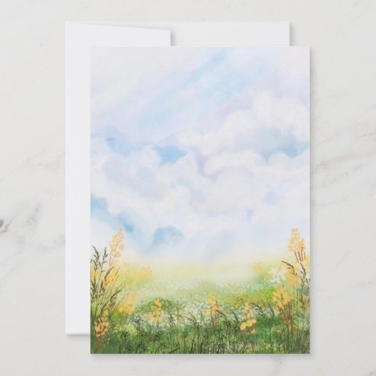 Invitation Belle renard à vélo sur un baby shower (Dos)