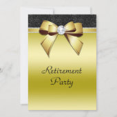 Invitation Belle retraite Posh Gold & Black Jewel (Devant)
