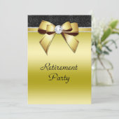 Invitation Belle retraite Posh Gold & Black Jewel (Debout devant)
