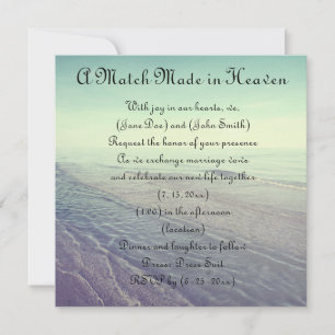 Invitation Belle Retro Pastel Pittoresque Ocean View