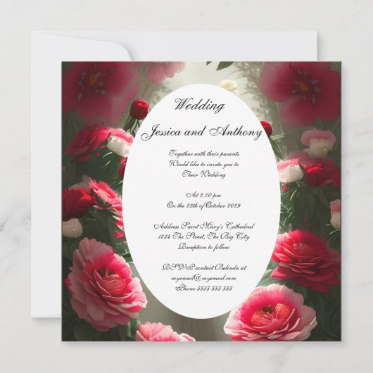 Invitation Belle robe blanche Mariage Tuxedo (Dos)