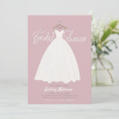 Invitation Belle robe Douche nuptiale couleur personnalisable (Debout devant)