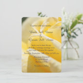 Invitation belle rose jaune photo mariage (Debout devant)