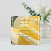 Invitation belle rose jaune photo mariage (Debout devant)