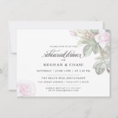 Invitation Belle rose peinte Roses BarefootBride™ (Devant)