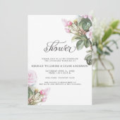 Invitation Belle rose peinte Roses BarefootBride™ (Debout devant)