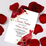 Invitation Belle Roses Rouges Étincelle Robe Douce 16<br><div class="desc">Belle Roses rouges Roses étincelantes Robe douce 16 Invitation Dessins floraux plus élégants dans notre magasin! Voir la collection correspondante dans notre magasin</div>